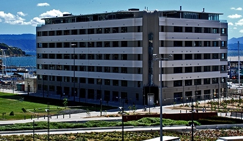 Photo of apartment blocks washed by Ewash.